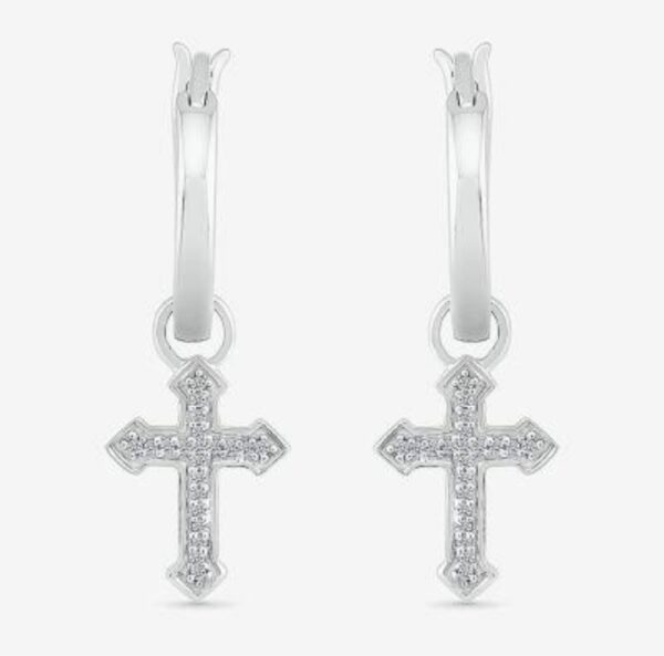 DIAMOND CROSS EARRINGS